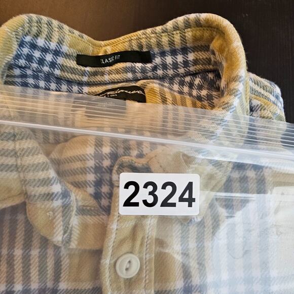 Eddie Bauer Shirt Mens Medium Yellow Blue Plaid Classic Fit Long Slv Button Up - Picture 11 of 11